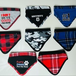 8/pc Bandana Set  - New/Never Used - Pet Apparel